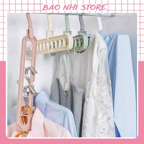 Móc treo quần áo đa năng 9 lỗ tiết kiệm diện tích 2341 BẢO NHI SHOP