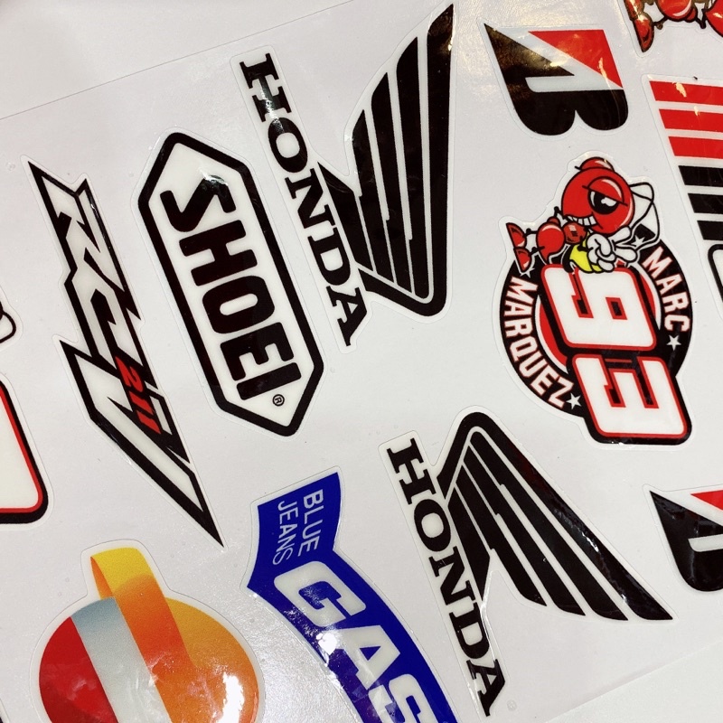 Decal tem dập nổi hình kiến đỏ 93 cặp cánh chim đen cao cấp dán xe máy, ô tô, mũ bảo hiểm chống thấm nước, chống bay màu