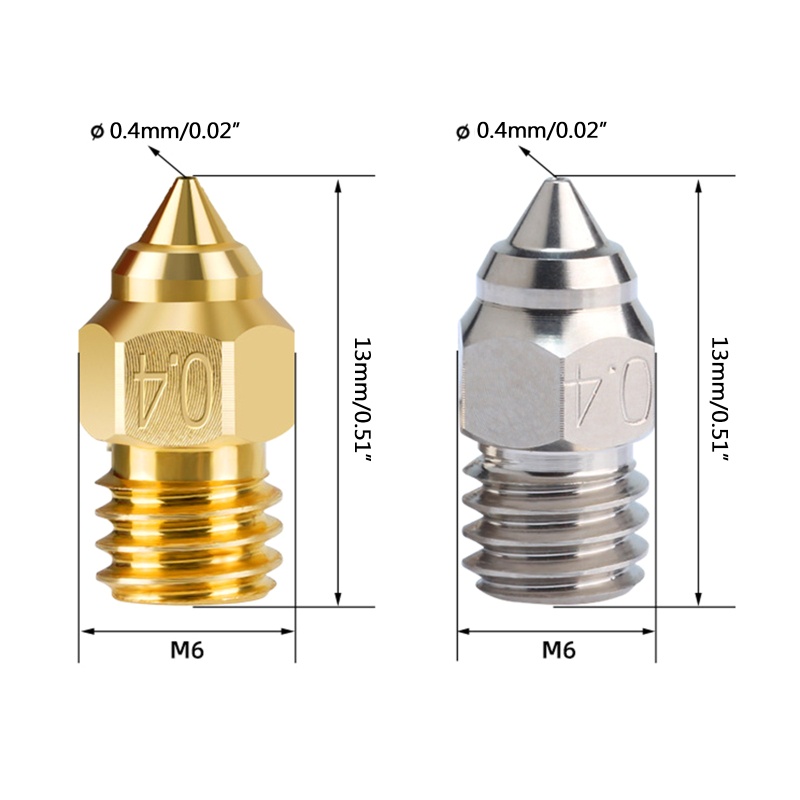 Đầu Phun 0 25mm 0 4mm 0 6mm Cho Máy In 3D CR-6 SE Max Ender-3 series
