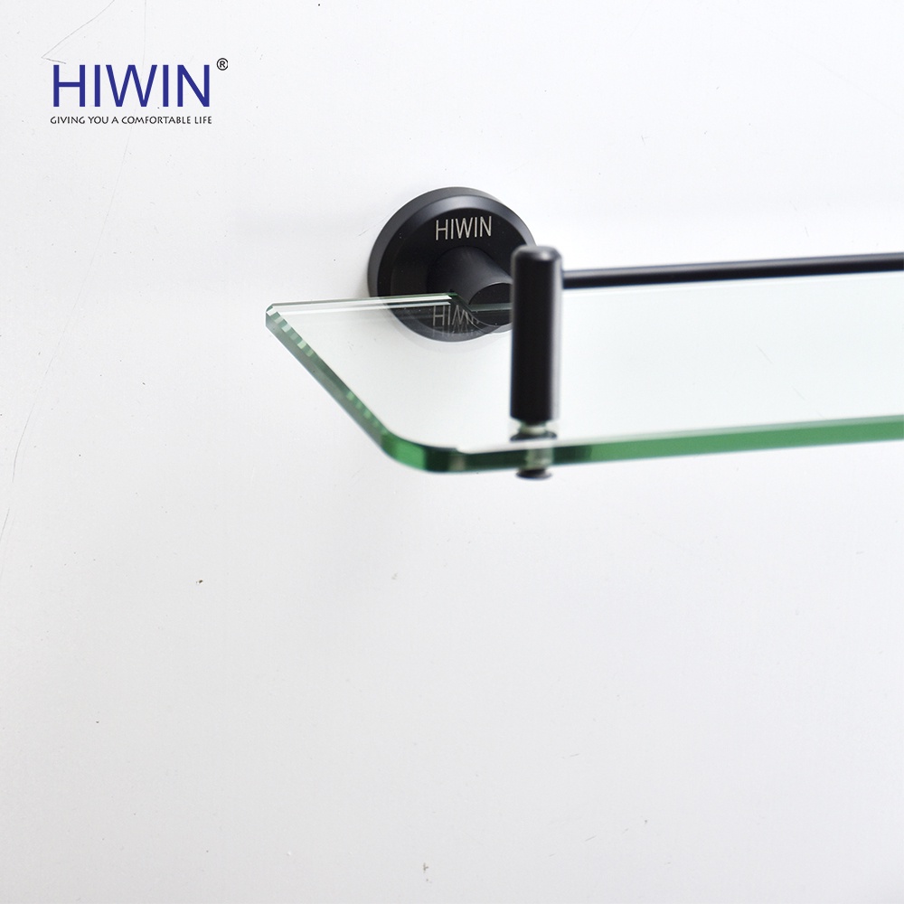 Kệ kính đơn phòng tắm inox 304 mạ đen HIWIN Y-541A