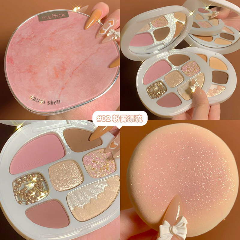 Bảng phấn mắt MAFFICK 8 màu ánh ngọc trai lấp lánh tuyệt đẹp trang điểm | BigBuy360 - bigbuy360.vn