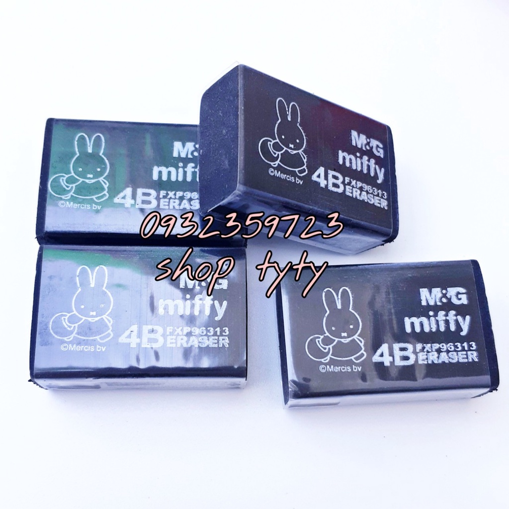 Gôm Tẩy Bút Chì Miffy 4B Màu Đen