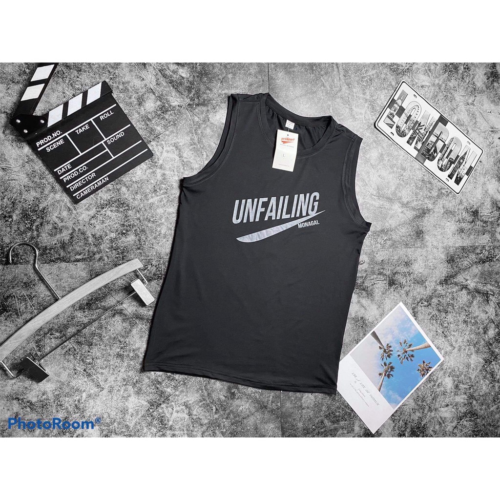 Áo Thể Thao sát nách cho Nam chất vải thun lạnh Tanktop 6 Màu UNFAILING - AN01
