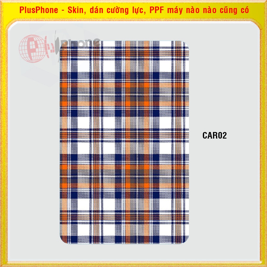 Dán Skin cho mặt sau iPad Gen 5, Gen 6 9.7 inch, Gen 7, Gen 8, Gen 9 10.2 inch in hình caro