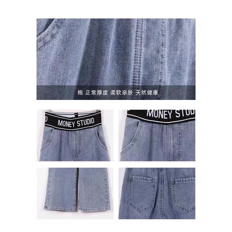 Quần jean ống rộng phong cách thời trang cho bé gái