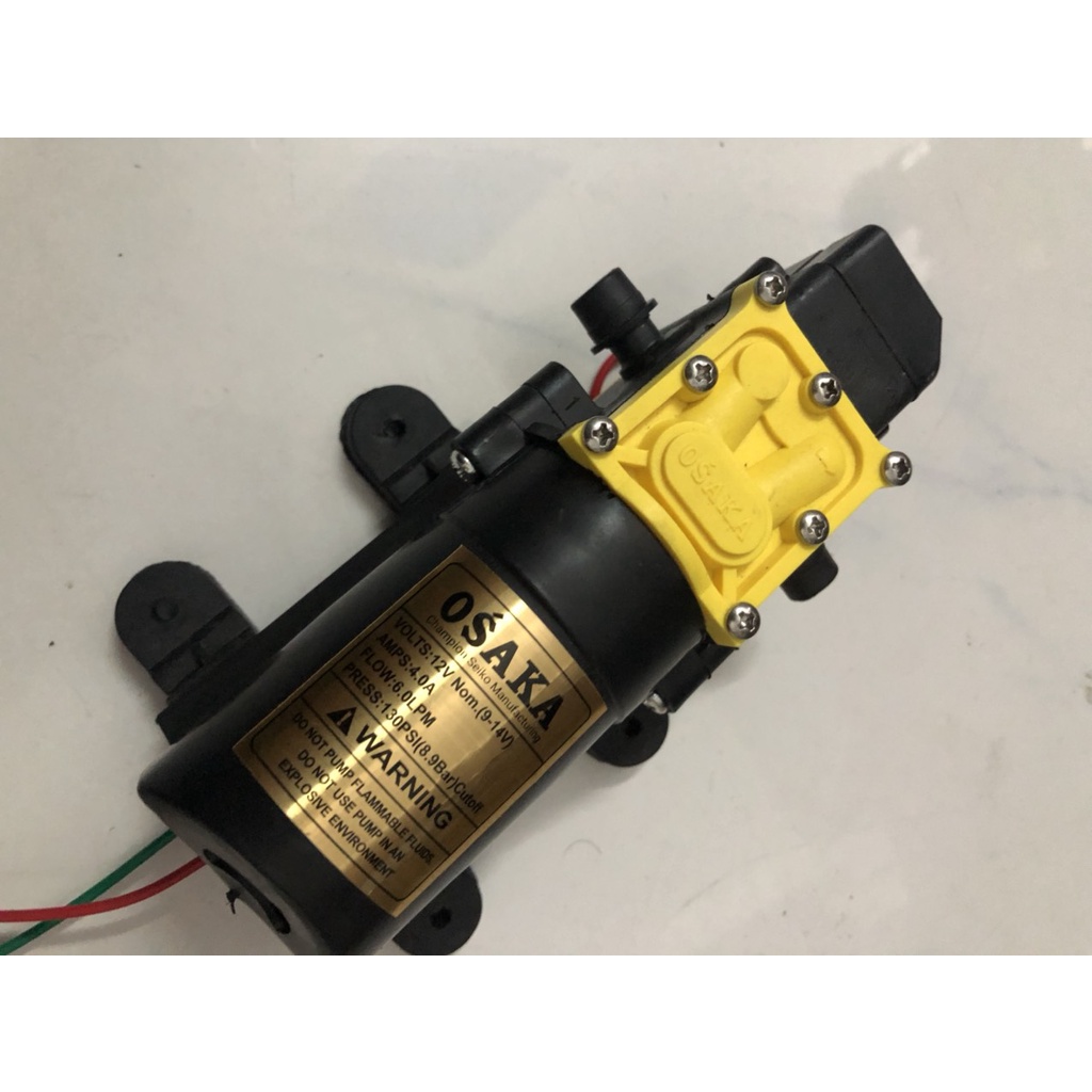 Máy bơm nước , phun sương mini OSAKA 12v Áp lực cao - Bơm tăng áp mini 12v