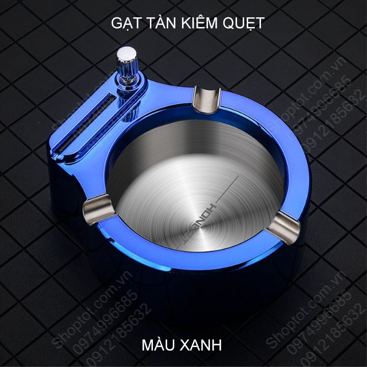 Gạt tàn kiêm quẹt thông minh 2 trong 1, đáy bằng inox