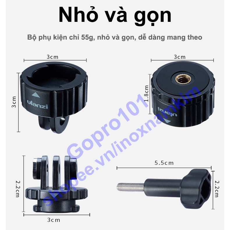 Đế Hít Nam Châm Siêu Chắc - Tiện Lợi cho GoPro, Sjcam, Yi Action, Osmo Action Ulanz GP4