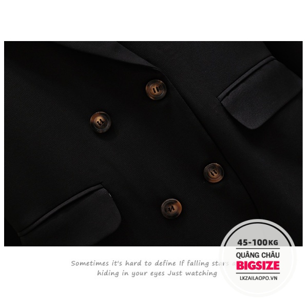 Áo Khoác Blazer Tay Dài Dáng Rộng Cài Hai Hàng Khuy Thời Trang Mùa Thu Cho Nữ | BigBuy360 - bigbuy360.vn