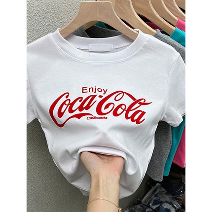 Áo Thun Tay Ngắn Cổ Tròn Form Ôm In Chữ Thời Trang Mùa Hè Cho Nữ