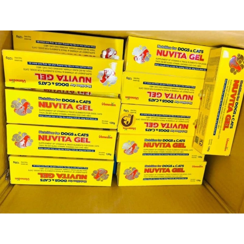 Nuvita gel dinh dưỡng cho chó mèo Vemedim 120g