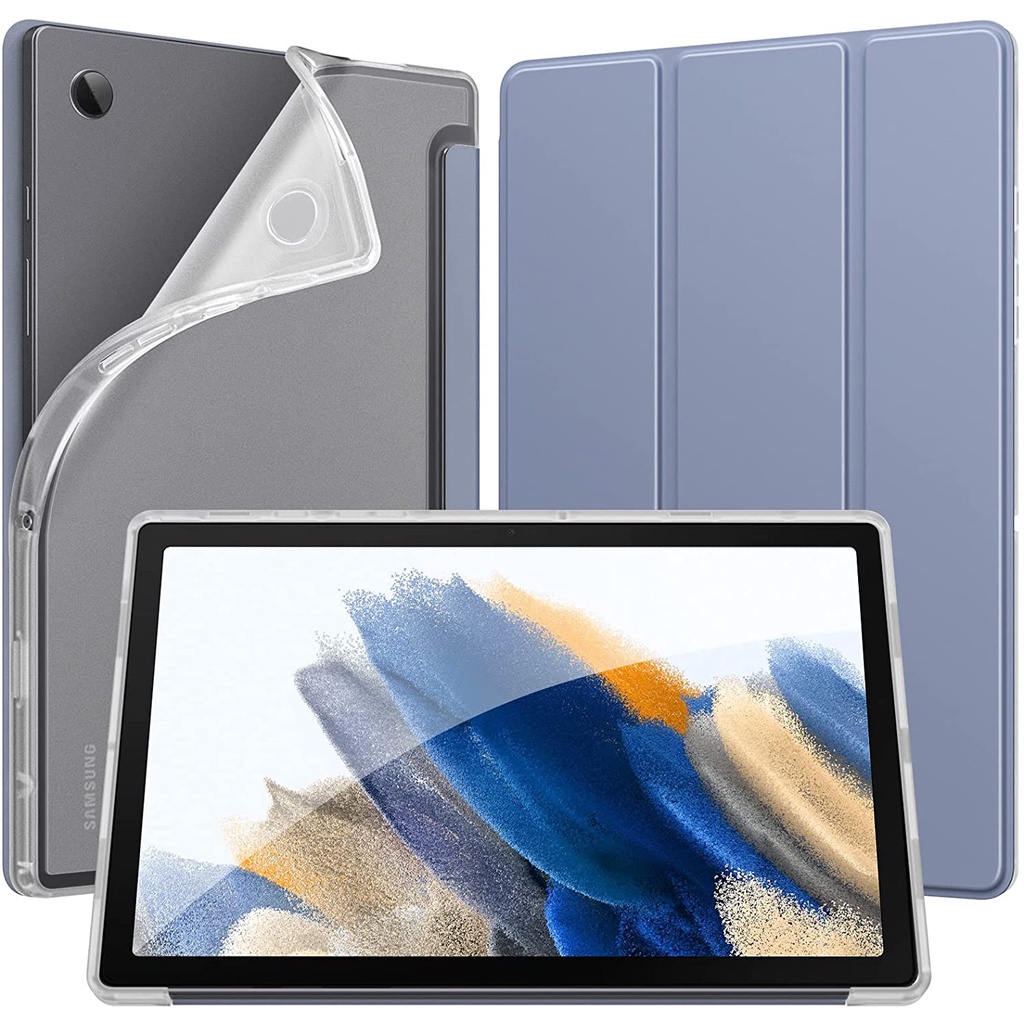 Bao Da Máy Tính Bảng Bằng TPU Trong Suốt Siêu Mỏng Nhẹ Có Thể Gập Làm Ba Cho Samsung Galaxy Tab A8 10.5 2021