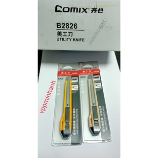 Dao rọc giấy trung 9mm Comix B2826 - sắc bén
