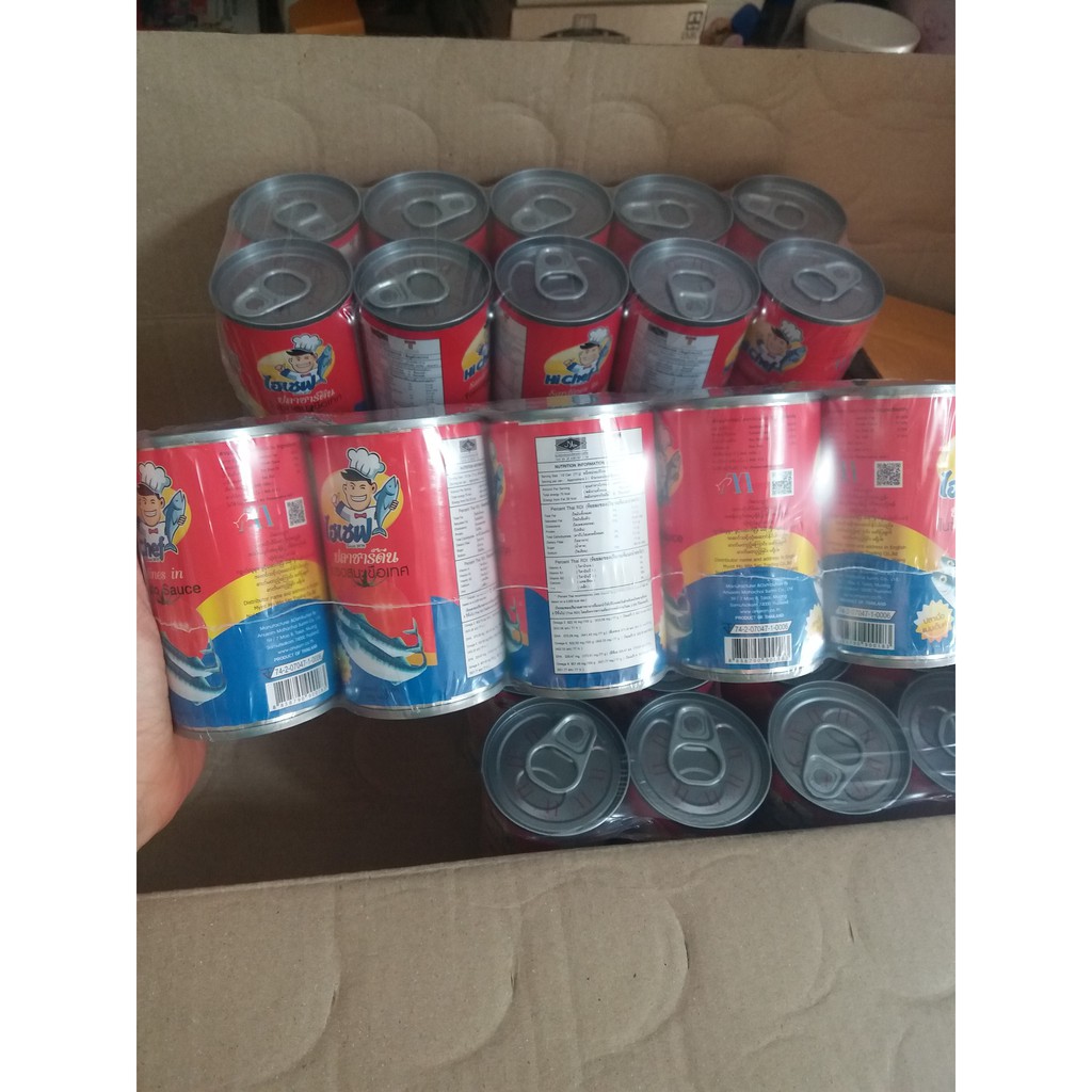 Lốc 10 lon cá hộp sốt cà hàng Thái Lan