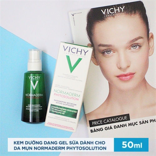 [NHẬP KHẨU-TEM PHỤ] Kem Dưỡng Vichy Dạng Gel Cho Da Mụn Tác Động Kép Normaderm Phytosolution 50ml