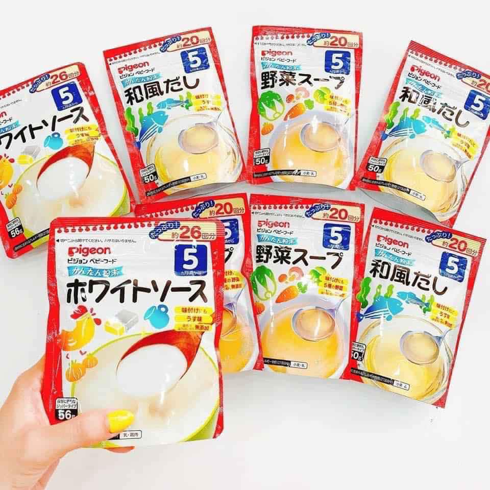 Bột dashi cá tảo, rau củ, gà phomai cho bé 6m+