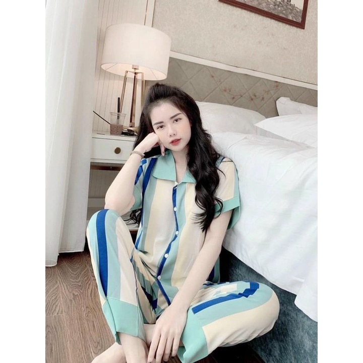 Set Đồ bộ Lụa Cánh rơi 50-70kg Pizama Size Lơn bán lẻ rẻ như bán buôn .