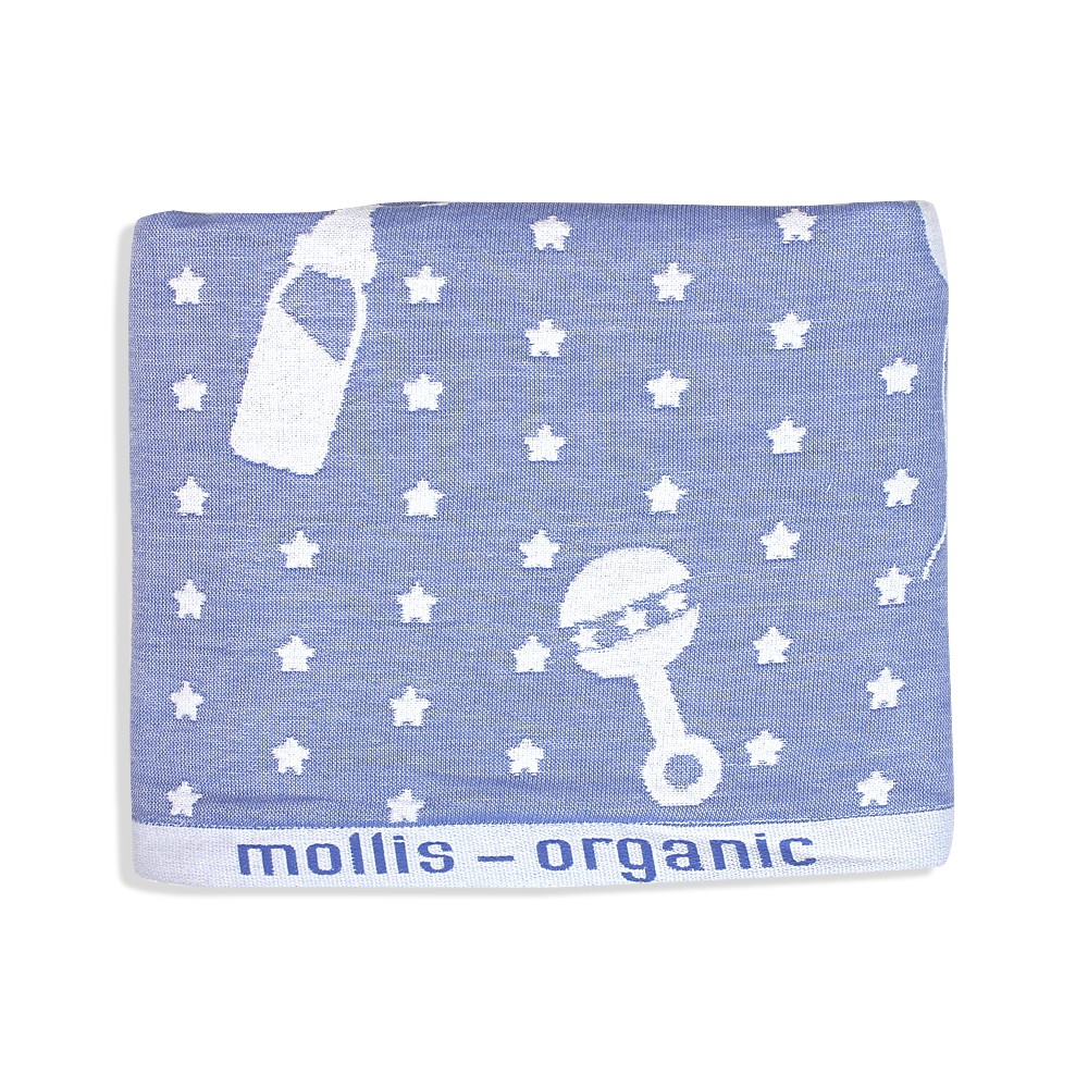 Khăn Tắm Trẻ Em Cao Cấp Mollis Organic BM1N màu xanh