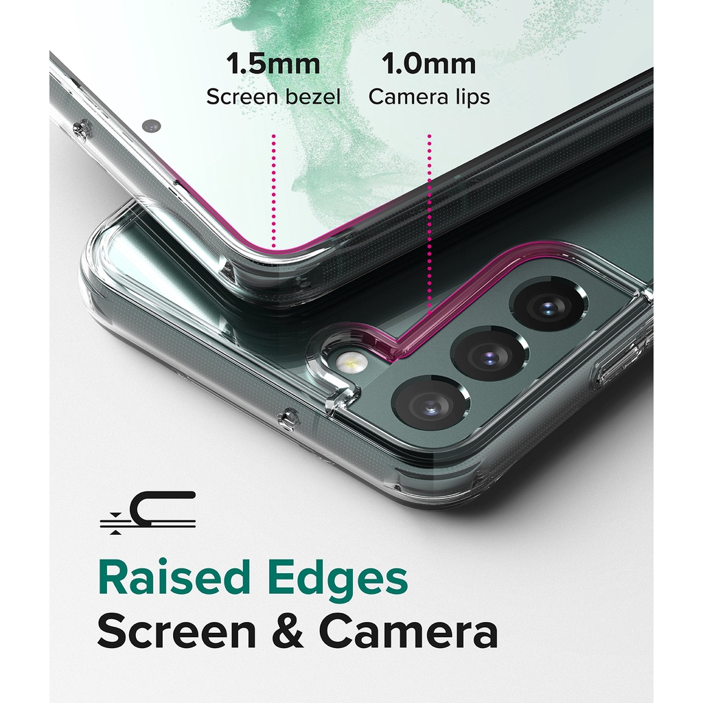Ốp điện thoại Ringke Fusion TPU PC cứng trong suốt cho Samsung Galaxy S22 Plus S22