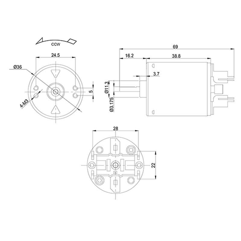Động Cơ Chổi Than 5 Rãnh Chống Thấm Nước 5-Slot 540 11T 13T 16T 20T Cho Xe Điều Khiển Từ Xa Tamiya Kyosho TRAXXAS WLtoys WLtoys 1 / 10