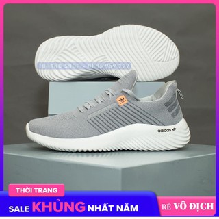 Giày sneaker nam giày thể thao nam d30 màu ghi siêu nhẹ