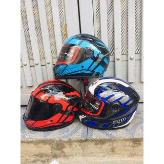 nón bảo hiểm fullface AGU tem da rắn cacbon