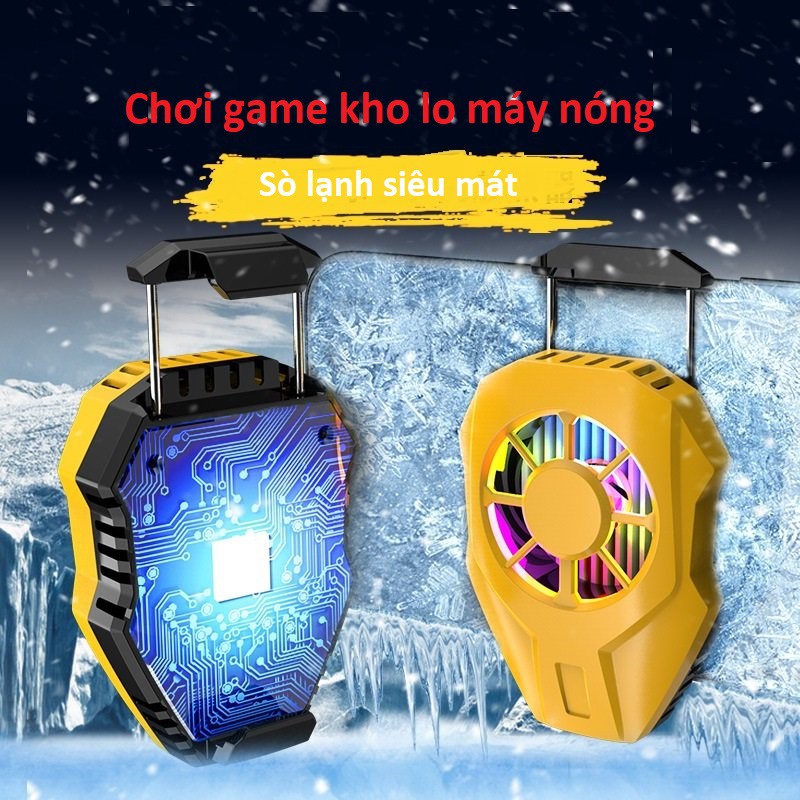 Quạt tản nhiệt gaming Memo Q9 cho điện thoại, tản nhiệt sò lạnh siêu mát ,chơi game PUBG, Liên Quân làm mát nhanh