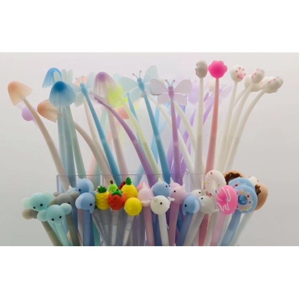 Bút nấm đổi màu D220 viết gel hoạt hình dễ thương kute