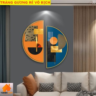 Tranh bán nguyệt cỡ đại đường kính 1m trang trí phòng khách siêu đẹp