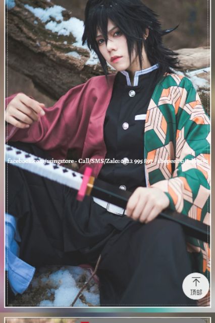 Set COSPLAY Tomioka Giyuu trong Anime Kimetsu Yaiba Zenitsu