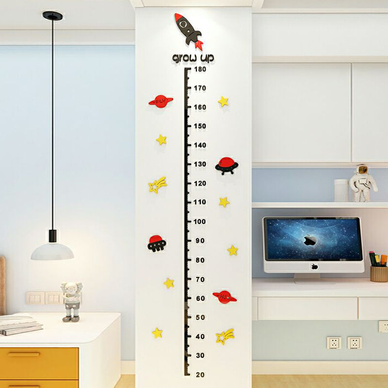 Miếng Dán Tường 3d Kiêm Thước Đo Chiều Cao Cho Bé