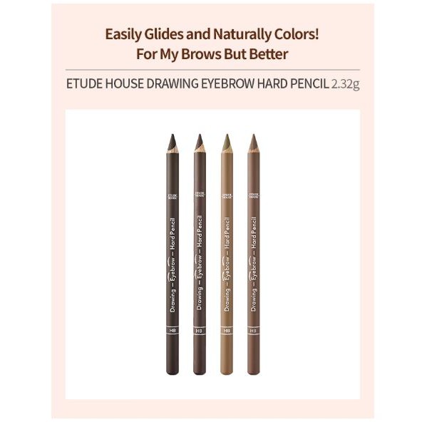 (hàng Mới Về) Bút Chì Kẻ Lông Mày Etude House 2.32g / Drawing Eyebrow Hard Pencil