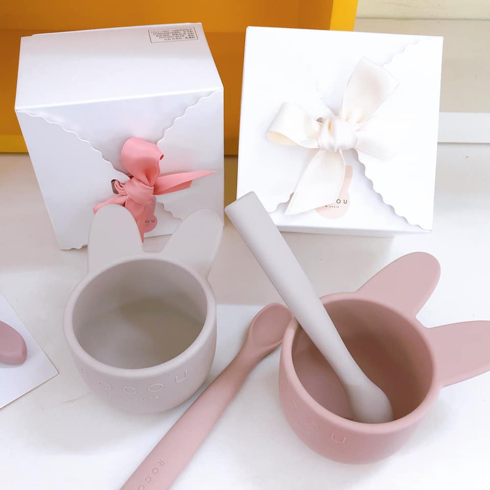 Set bát ăn dặm ROCOU HÀN QUỐC cho bé