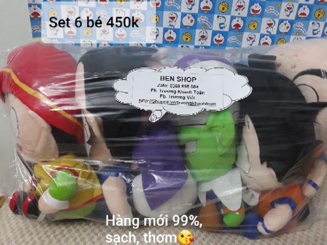 Set gấu bông 7 viên ngọc rồng 6 bé y hình, shop sale mạnh mỗi set giảm 50k👌👌👌