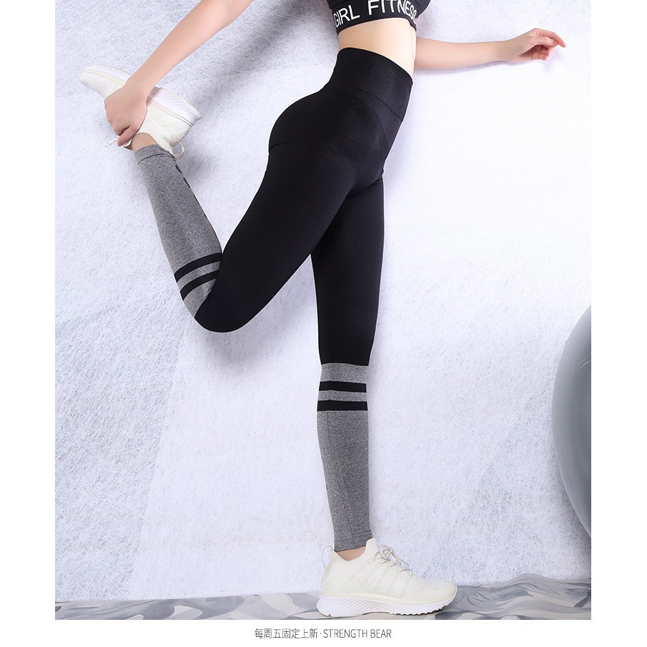 Quần legging tập gym yoga nữ cạp cao siêu nâng mông cao cấp chất vải co dãn ôm dáng