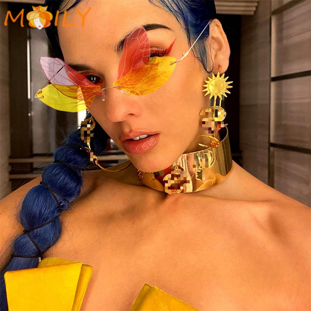 BUTTERFLY Kính Mát Hình Bướm Chống Tia Uv 400 Phong Cách Vintage