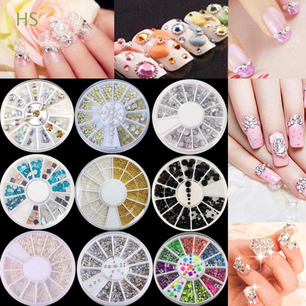 HS New DIY Glitters 3D Manicure Nail Art Wheel