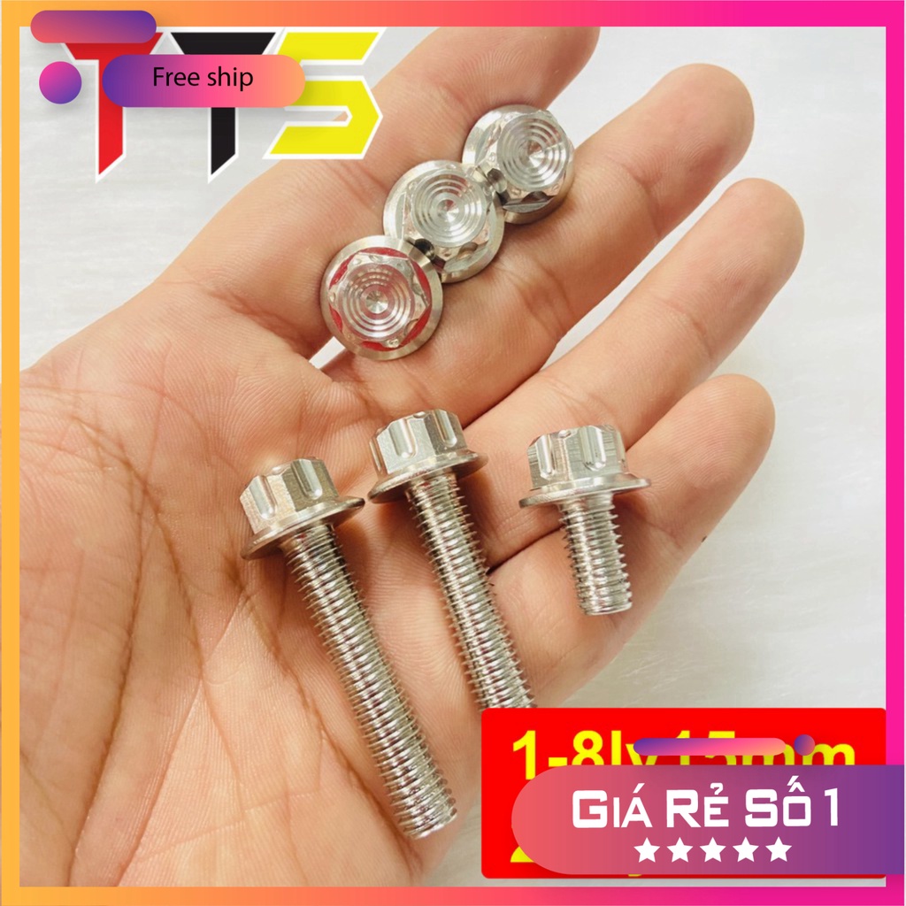 HCM  COMBO 3 ốc SALAYA chất liệu INOX 304 bắt nắp hộp số, xả nhớt xe tay ga honda Vario, Click thái, Vision, AB ĐỒ CHƠI
