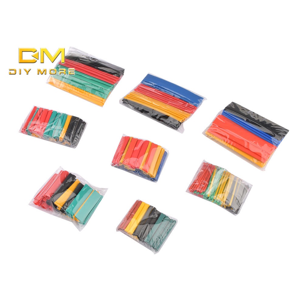 Set 164/328 ống co nhiệt DIYMORE bằng nhựa nhiều màu sắc tiện dụng