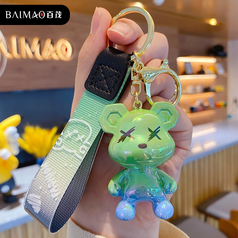 Móc khóa gấu mini sơn bóng cao cấp , móc khóa gấu dễ thương, móc khóa đôi phong cách Hàn Quốc