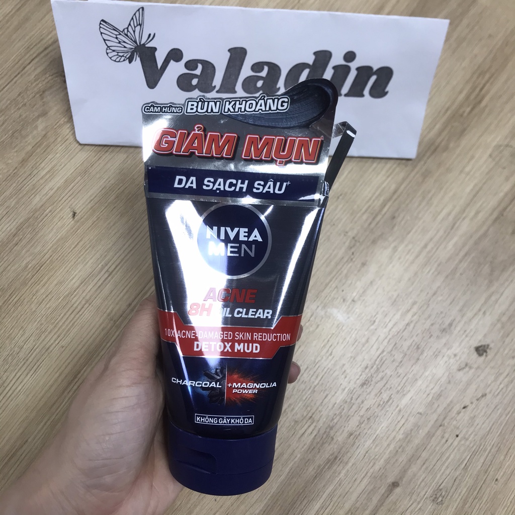Sữa rửa mặt nam NIVEA Men Sửa rửa mặt nam giới SRM Nivea men Bright 8H/Extra White/Detox Mud 100g