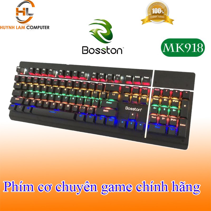 (BH 6 THÁNG) Phím cơ game Bosston MK918 led RGB hãng phân phối | WebRaoVat - webraovat.net.vn