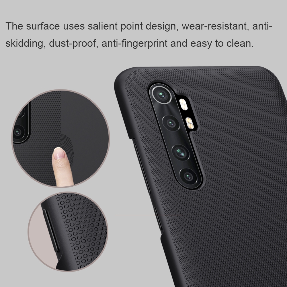 Ốp điện thoại NILLKIN bề mặt nhám cứng siêu mỏng dành cho Xiaomi Mi Note 10 Lite