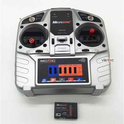Tay điều khiển  Microzone 6 kênh MC6C và Rx  MC7RB cho máy bay điều khiển từ xa