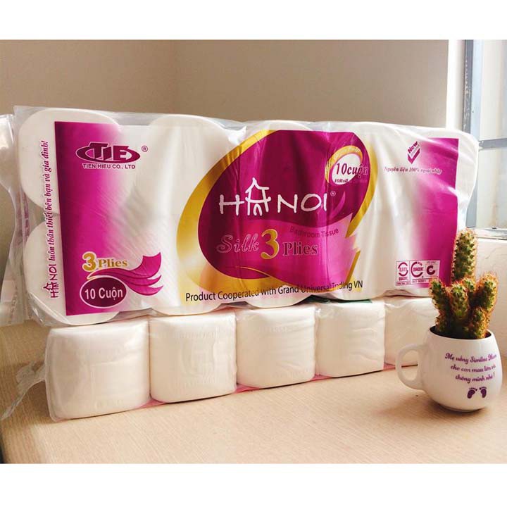 Combo 2 Dây Giấy Vệ Sinh Hà Nội Cao Cấp Siêu Mềm Mịn Khối Lượng 1,4kg