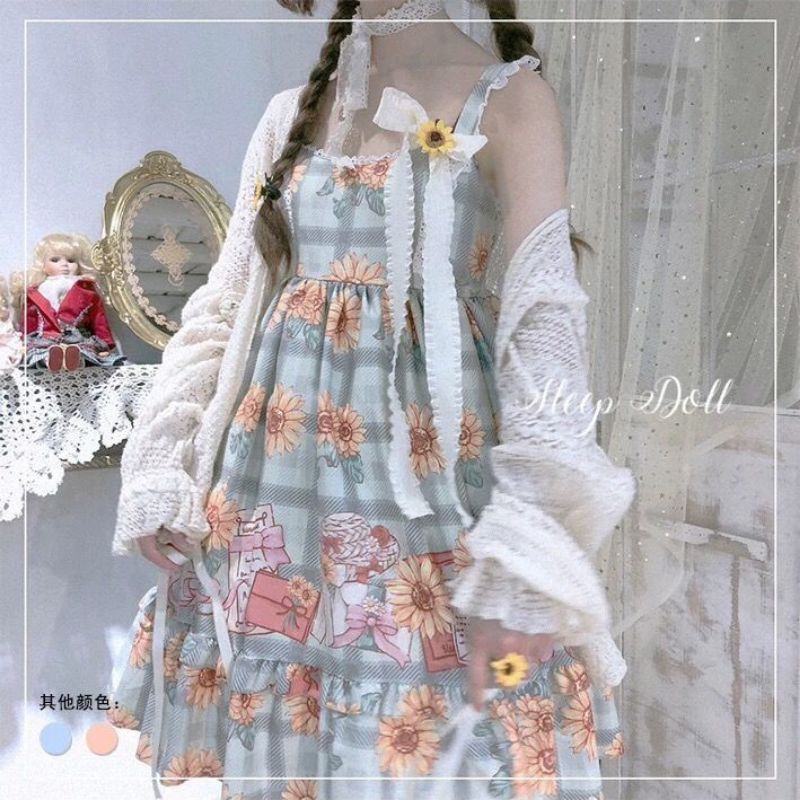 ĐẦM LOLITA HOA HƯỚNG DƯƠNG🏵️Có ảnh thật