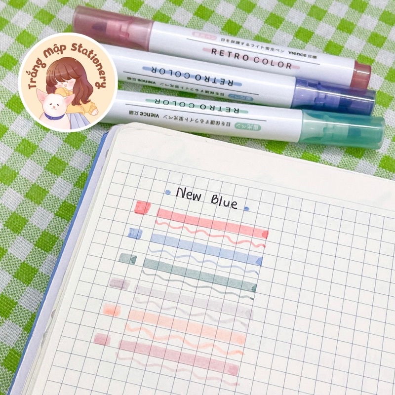 Bộ 6 cây bút dạ quang Vience đánh dấu màu sắc tươi tắn