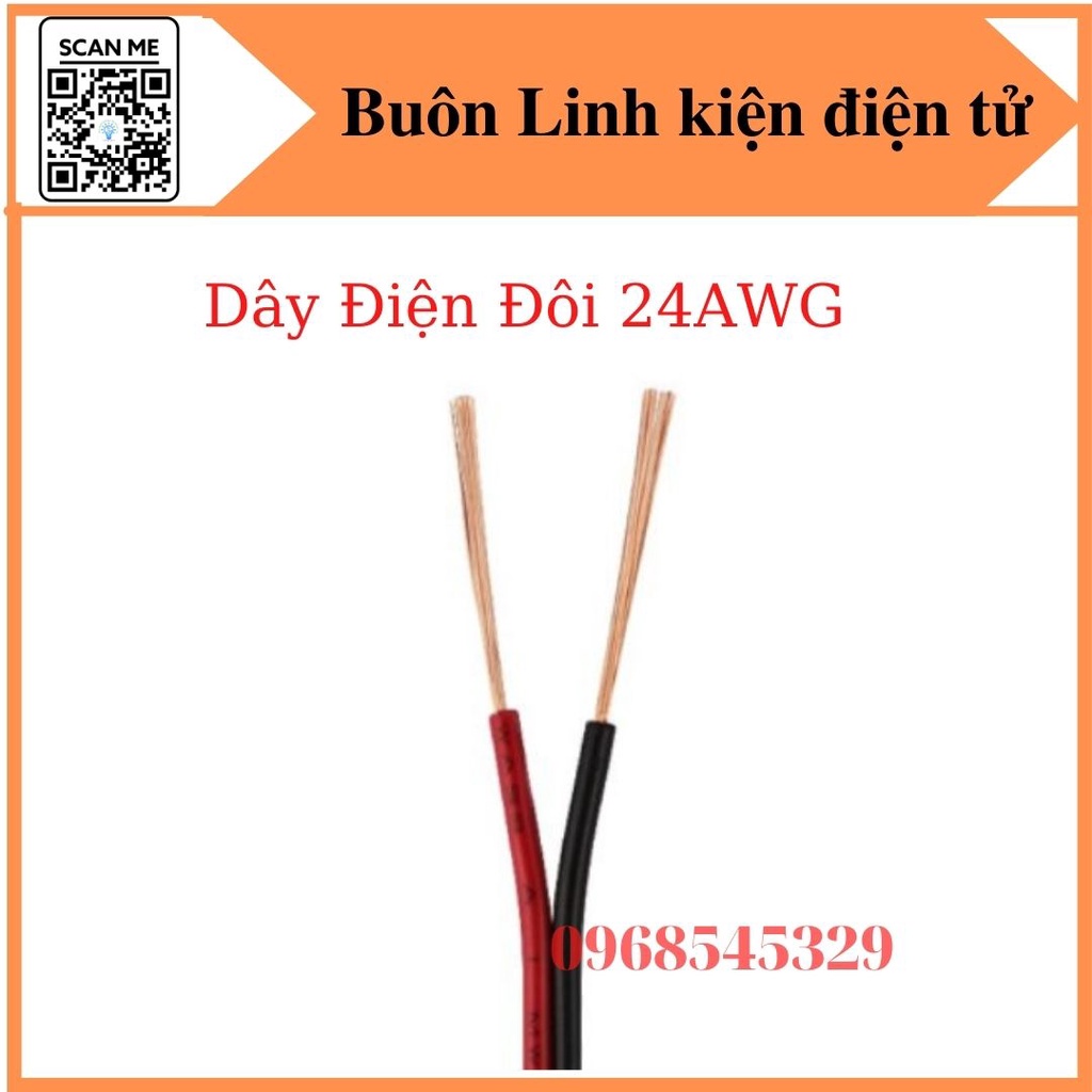 Dây Điện Đôi 24AWG - Cuộn 2m,5m,10m