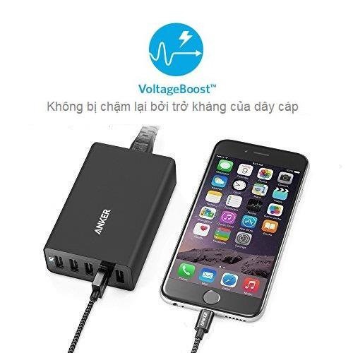 Củ Sạc Anker 5 cổng USB sạc nhanh  - Hàng nhập khẩu cao cấp