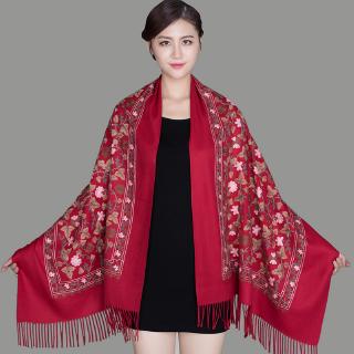 Khăn mận thêu cashmere nữ